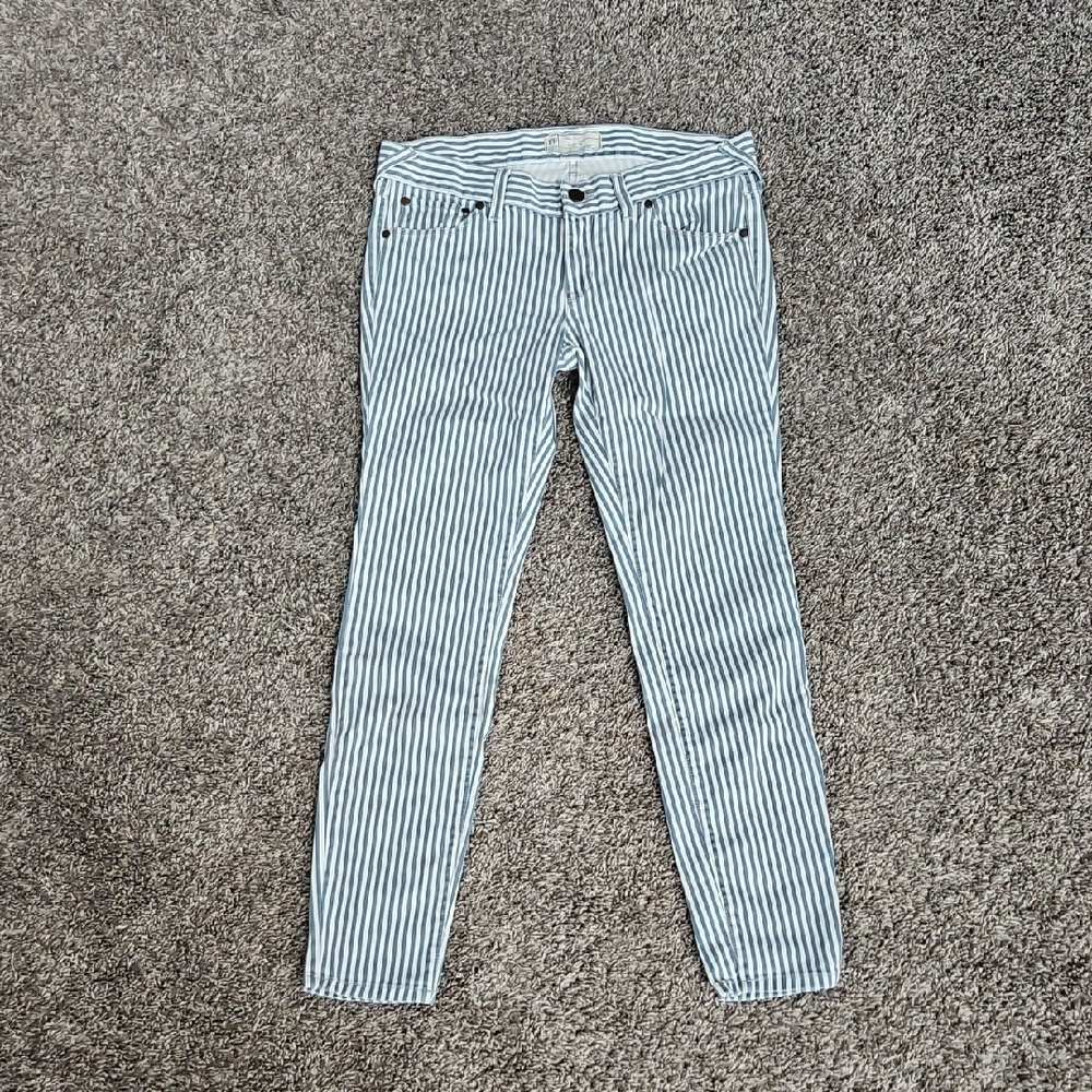 Free People Blue and White Striped Pants